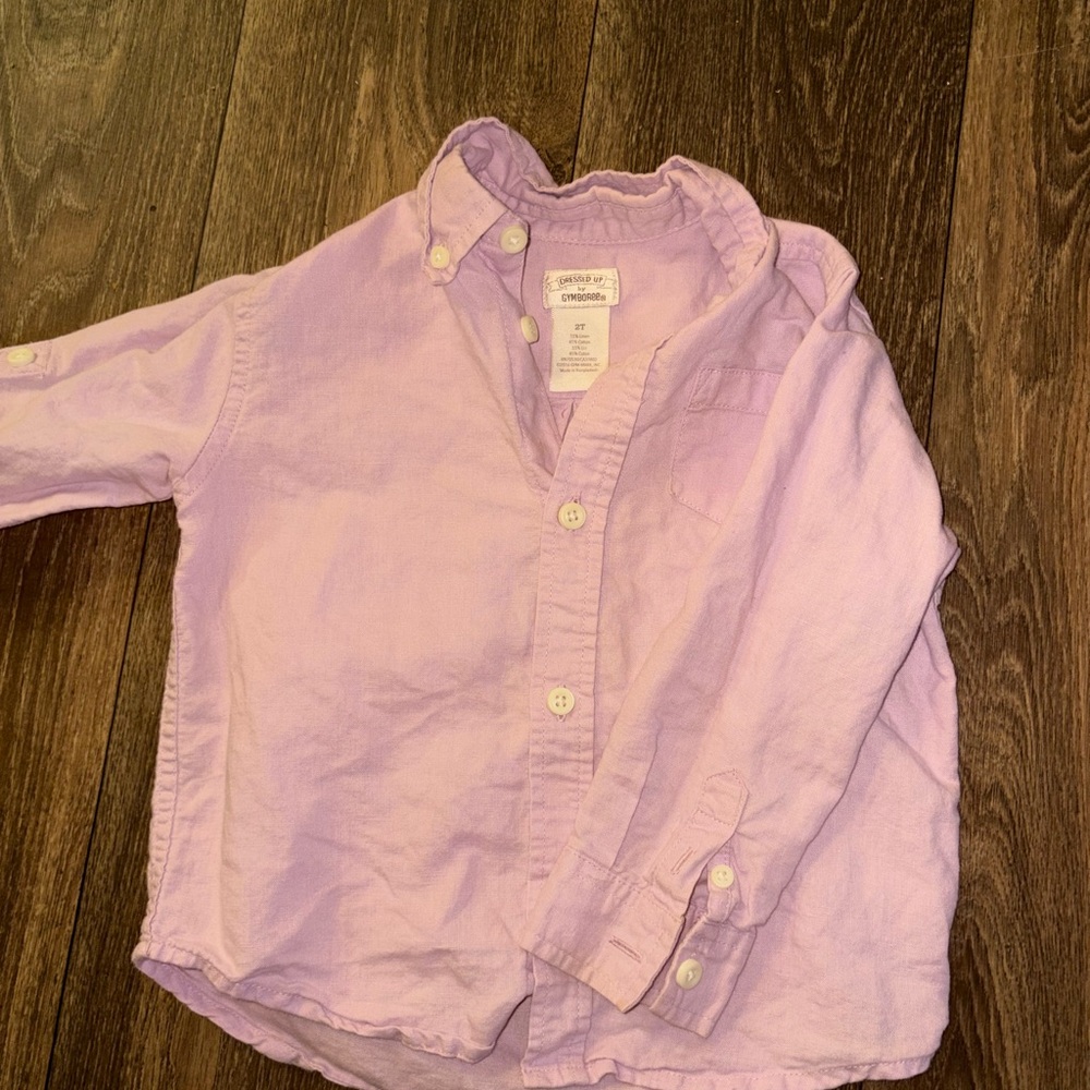 Kids Light Purple Button-Up Shirt